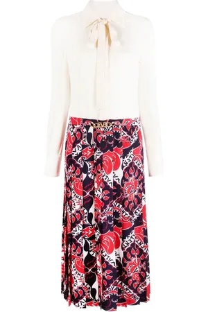 VALENTINO GARAVANI Silk logo-print dress