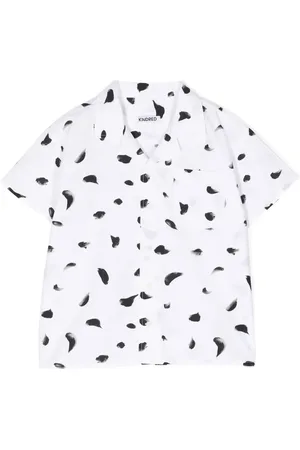 Kindred Kelly smudge-print organic-cotton shirt