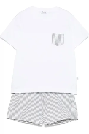 Il gufo Cotton shorts and T-shirt set