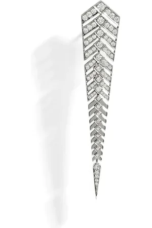 Statement Sterling Stairway XL diamond drop earrings