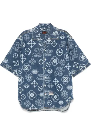 Evisu Monogram denim shirt