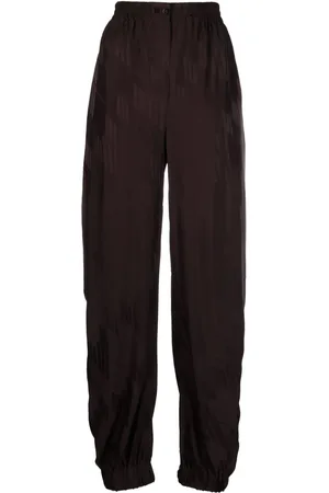 The Attico Logo-jacquard tapered trousers