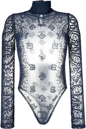 Rhude Bandana-embroidered bodysuit