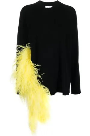 The Attico Blanche feather-detail jumper
