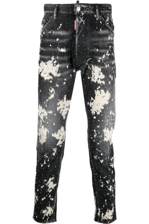 Dsquared2 Paint splatter-print denim jeans