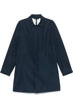 Manuel Ritz Rubberised-logo trench coat