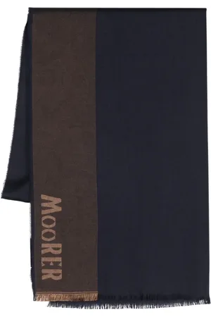 MOORER Frayed cashmere scarf