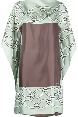 VALENTINO GARAVANI Chain 1967 Foulard-print silk dress