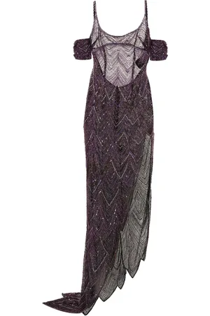 The Attico Embellished tulle gown