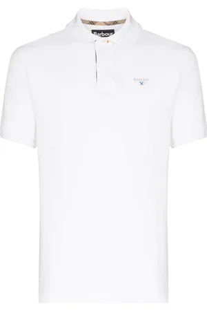 Barbour Tartan trim cotton piqué polo shirt
