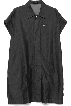AGNÈS B. Denim square shirt dress