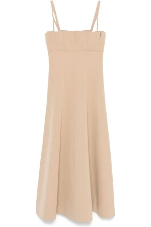 Serafini Pleat-detail midi dress