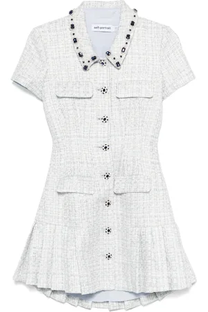 Self-Portrait Bouclé mini dress