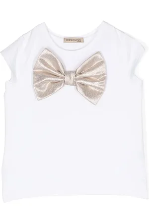 HUCKLEBONES LONDON Bow-embellished jersey t-shirt