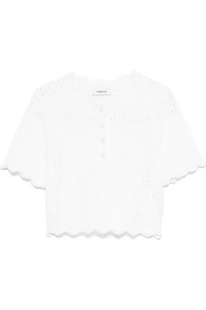 Sandro Faux-pearl top