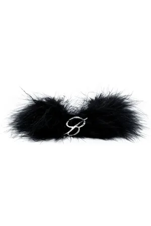 BLUMARINE Feather-embellished monogram-detail bracelet
