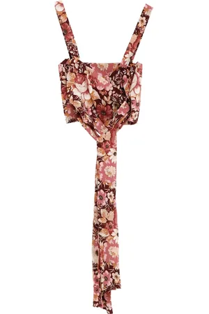 Chloé Floral-print cropped top