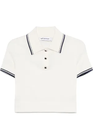 Self-Portrait Knitted polo top