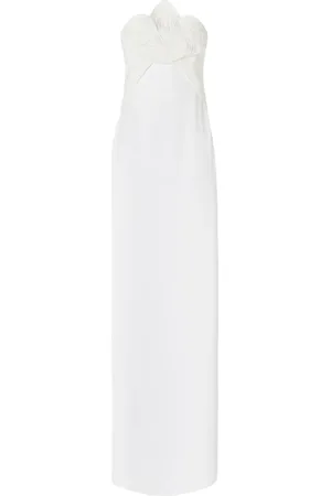 GENNY Floral-appliqué gown