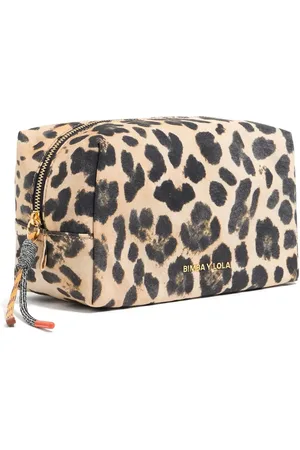 Bimba y Lola Medium leopard-print cosmetic pouch