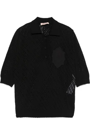 Twin-Set Logo-patch polo top