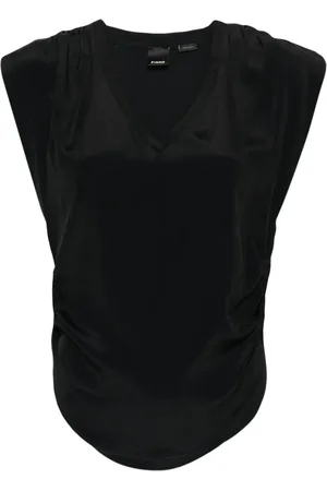 Pinko Gathered V-neck top