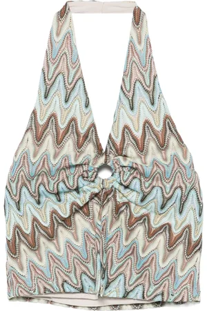MISS GRANT Waves-pattern trousers