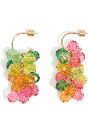 Bimba y Lola Bead-embellished hoop earrings