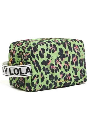 Bimba y Lola Large leopard-print travel pouch