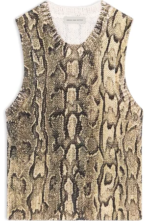 DRIES VAN NOTEN Snake-print top