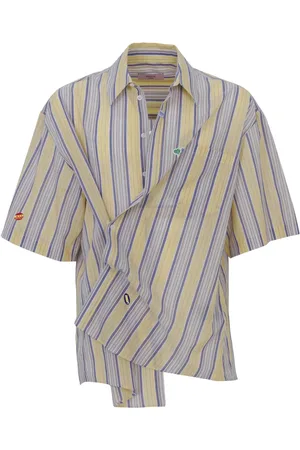 MARTINE ROSE Asymmetrical striped shirt