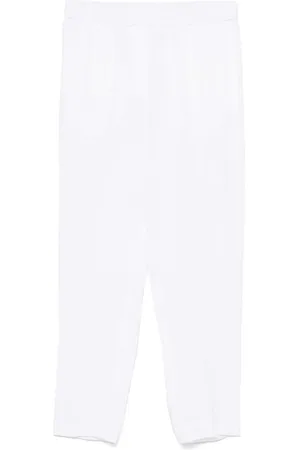 PESERICO SIGN Linen tapered trousers