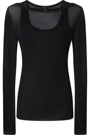 Pinko Long-sleeve gauze T-shirt