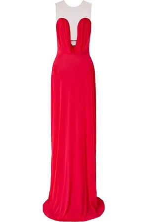 GENNY Mesh-panel gown