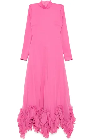 ROTATE Ruffles chiffon maxi dress