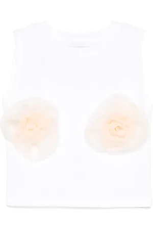 MISS GRANT Floral-appliqué top
