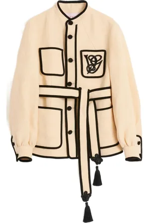 VALENTINO GARAVANI Logo-embroidered canvas blazer