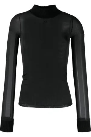 Courrèges Reedition Second Skin logo-embroidered T-shirt