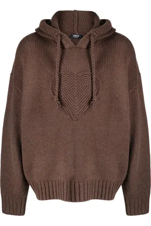FIVE CM Knitted-construction drawstring hoodie