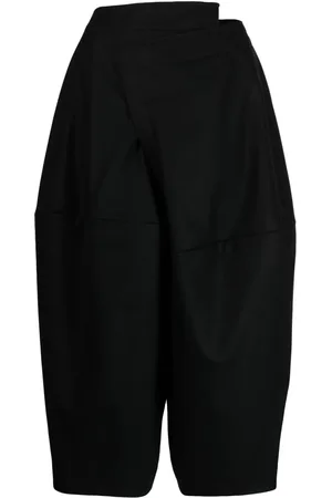 Comme des Garçons Asymmetric wide-leg cropped trousers