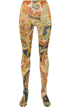 Wolford X ETRO baroque-print shimmer tights