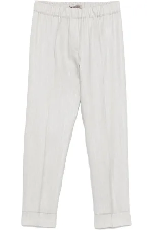 D.EXTERIOR Herringbone twill trousers