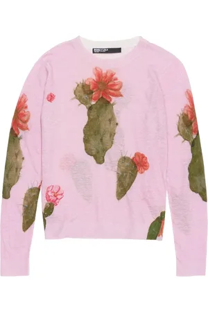 Bimba y Lola Cactus-print linen jumper