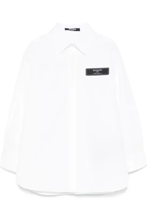 Balmain Logo-patch shirt