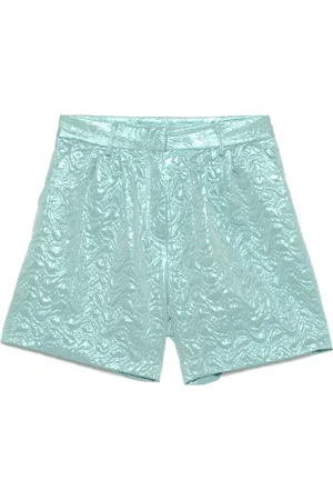 ..,MERCI Lamé-effect shorts