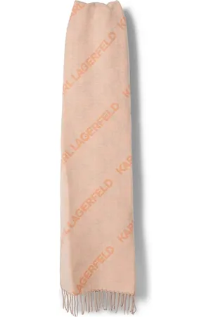 Karl Lagerfeld Logo-print fringed scarf