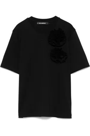 Karl Lagerfeld Floral-appliqué T-shirt