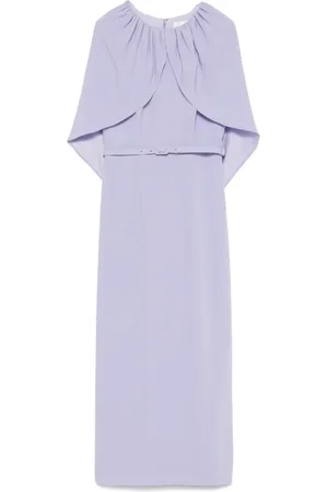 Roland Mouret Cape crepe midi dress