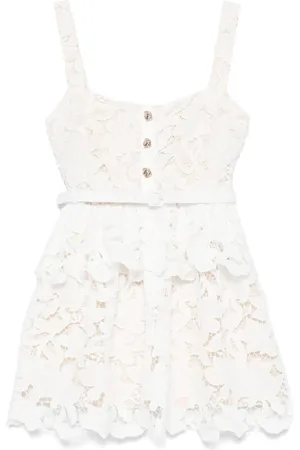 Self-Portrait Lace tiered mini dress