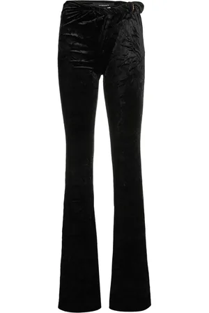 VERSACE Flared velvet trousers